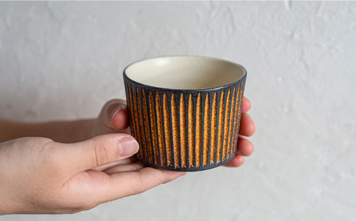 鉄釉 ?^口カップ 2個セット 糸島市 / 醇窯 そばちょこ ペア コップ セット [AOE007]