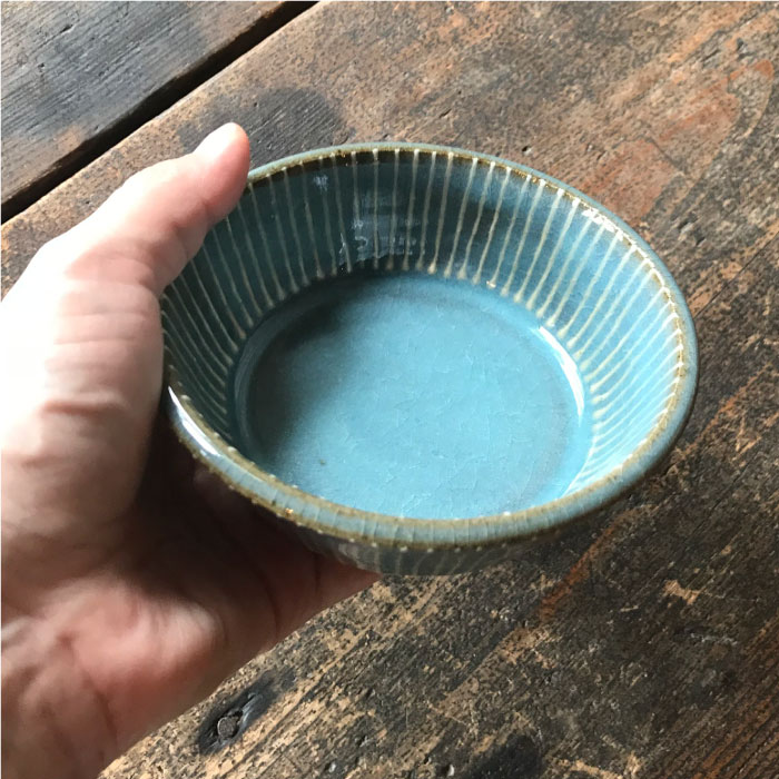 青磁線紋小鉢5個セット≪糸島≫【うつわと手仕事の店 研】器/陶器/食器/手作り/クラフト [ARD014]