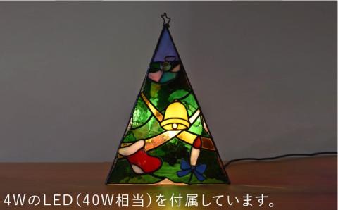 ステンドグラスランプSL-25 クリスマス【アトリエエトルリア】 [ARF025]