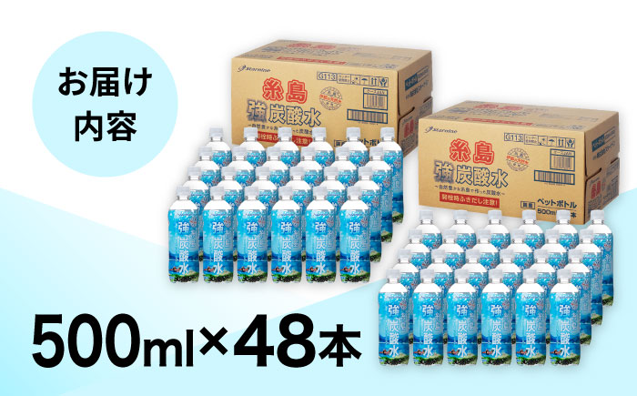 強炭酸水 プレーン 500ml × 48本 糸島市 / スターナイン [ARM023] 炭酸水 国産