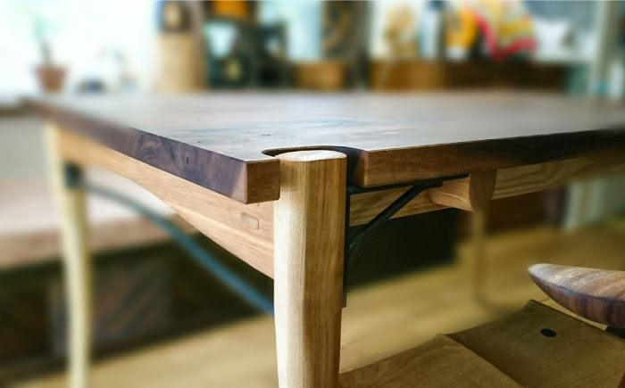 【ダイニングテーブル3点セット】ダイニングテーブル・テンダーチェア2脚 糸島市 / 工房はーべすと [AYA060] 家具 椅子 机