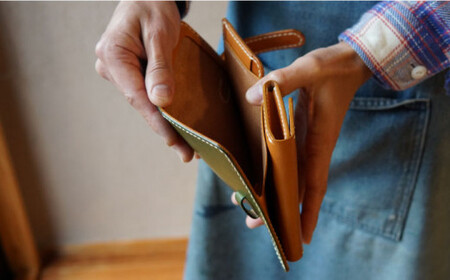 手縫いの本革製品＜ミドルウォレット＞≪糸島≫【BLESS】レザー/オリジナル/クラフト/おうち時間 [AAA020]