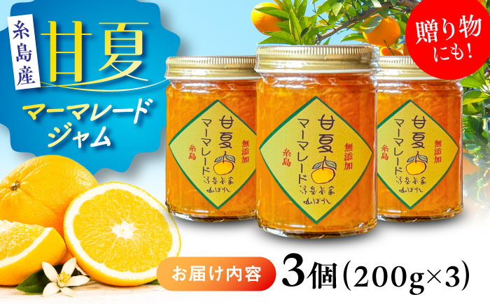 料亭「浮岳茶寮」の甘夏マーマレードジャム 3個セット 糸島市 / 合資会社アコート / ジャム パン [AAK005]
