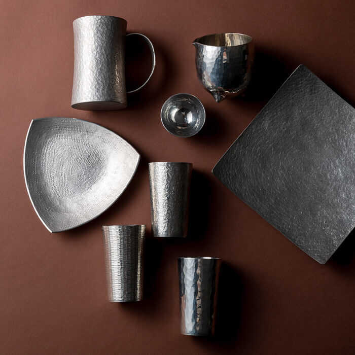 錫のタンブラー（石目・鎚目・横スジ目）≪糸島市≫【西原佑騎】錫/タンブラー/コップ/グラス/雑貨 【いとしまごころ】[AFZ001]