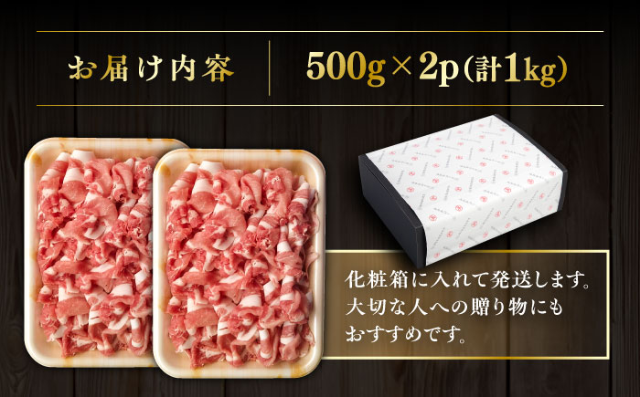 糸島豚 ロース 切り落とし 1kg 糸島市 / ヒサダヤフーズ　豚肉 豚 [AIA065]
