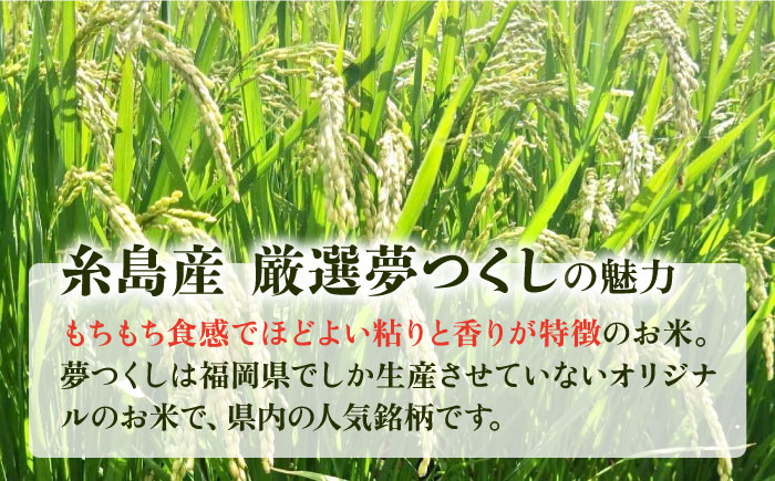 【令和7年産新米】【全3回定期便】いとし米 厳選夢つくし 2kg (糸島産) 糸島市/三島商店 [AIM065] 米 お米 ご飯 白米 夢つくし ゆめつくし　九州 福岡 2キロ 毎月　定期便