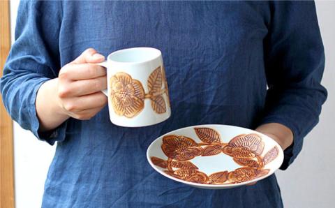 『マグ/パン皿 セット』≪糸島≫【pebble ceramic design studio】マグカップ/器/皿/プレート/作家/石原亮太/クラフト [AMC002]