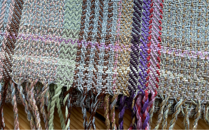 【一点物】草木染めシルクのマフラー ≪糸島≫【工房Te・Te】 [AOB014]