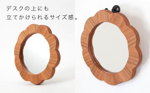 hana mirror（Sサイズ）チェリー ≪糸島≫【answer】お洒落/インテリア/クラフト/オリジナル/鏡/ミラー [APB011]