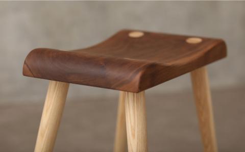 ウォールナットスツール≪糸島≫【answer】お洒落/インテリア/木工家具/クラフト/オリジナル [APB015]