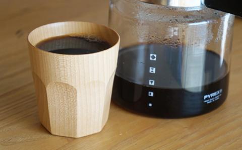 木製タンブラー≪ナチュラル≫ペアセット≪糸島≫【DOUBLE=DOUBLE FURNITURE（ダブルダブルファニチャー）】クラフト/木工家具/テーブルウェア/コップ/イタヤカエデ [APE001]