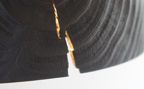 木製ランプシェード CRACK ≪糸島≫【DOUBLE=DOUBLE FURNITURE（ダブルダブルファニチャー）】木工家具/照明/インテリア/ペンダントライト/LED電球専用 [APE010]