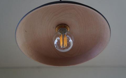 木製ランプシェード FACTORY メープル≪糸島≫【DOUBLE=DOUBLE FURNITURE（ダブルダブルファニチャー）】クラフト/木工家具/照明/インテリア/LED電球専用 [APE012]