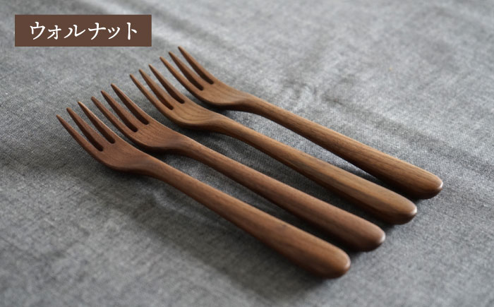 【色が選べる】木製 フォーク S 4本 セット 糸島市 / DOUBLE=DOUBLE FURNITURE（ダブルダブルファニチャー） [APE026-1] メープル