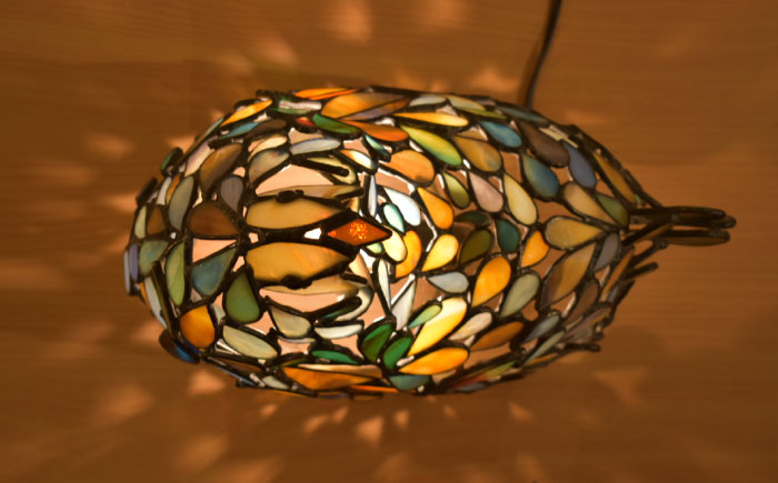 ステンドグラスオブジェランプ 糸島市 / アトリエ エトルリア [ARF012]