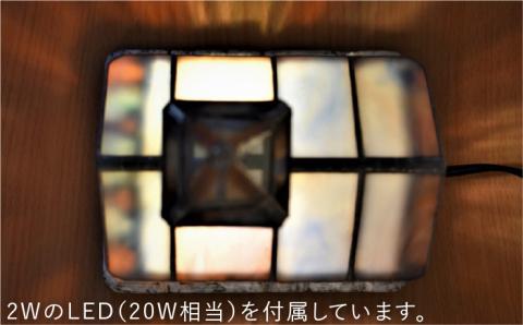 ステンドグラスランプSL-17 チャーチ【アトリエエトルリア】 [ARF016]