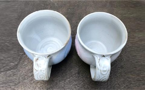 白釉丸マグカップペアセット クラフト/コップ≪糸島≫ Studio MUSICA [ARG003]