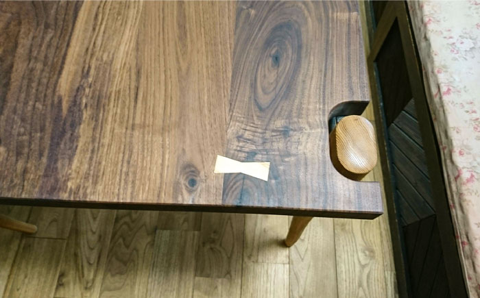 【ダイニングテーブル3点セット】ダイニングテーブル・テンダーチェア2脚 糸島市 / 工房はーべすと [AYA060] 家具 椅子 机