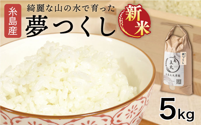 【令和7年産新米】糸島産 夢つくし 5kg　糸島市 / 糸島王丸農園 ( 谷口汰一 )【いとしまごころ】[AAZ001]