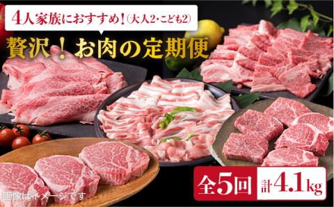 美味しさ満載！贅沢お肉の定期便全5回（月1回） 4人家族用 糸島ミートデリ工房 [ACA083]