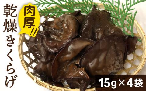 国産菌床 肉厚で良質な乾燥きくらげ（15g×4セット）キクラゲ 木耳 きのこファーム [AFC003]