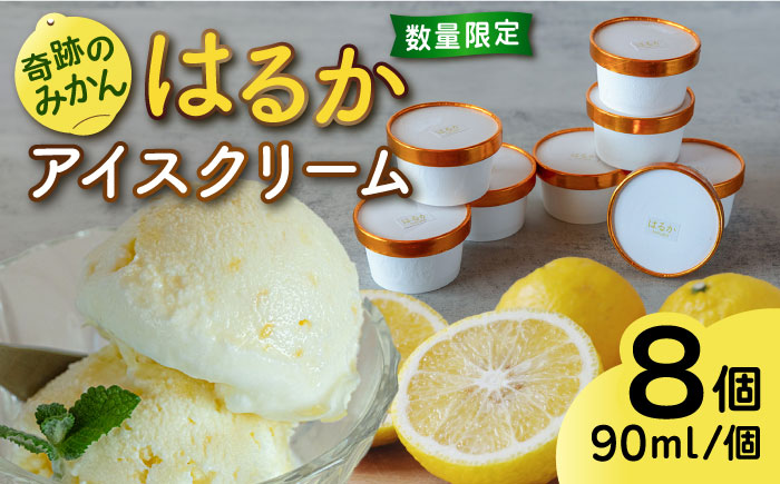 【限定25セット！】はるかみかんアイスクリーム8個セット≪糸島市≫【あいしん食品株式会社】数量限定 [AGI001]