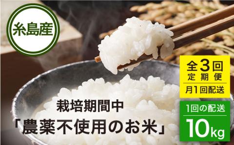 【全3回(月1回)定期便】 栽培期間中 農薬不使用 ヒノヒカリ 10kg 糸島市/シーブ [AHC044] 米 定期便