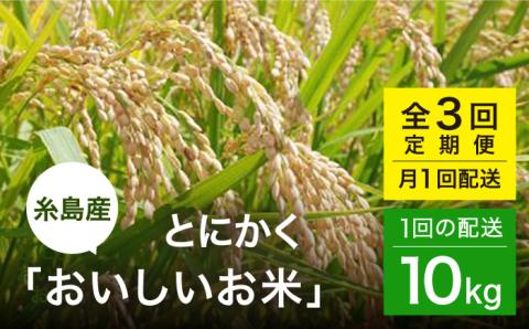 【全3回(月1)定期便】とにかくおいしいお米 ひのひかり または にこまる 10kg 糸島市/シーブ [AHC050]