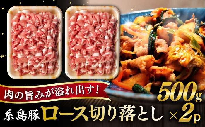 糸島豚 ロース 切り落とし 1kg 糸島市 / ヒサダヤフーズ　豚肉 豚 [AIA065]
