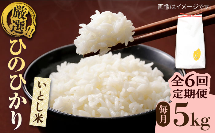 【令和7年産新米】【全6回定期便】いとし米 厳選ひのひかり 5kg×6回 (糸島産) 糸島市 / 三島商店[AIM025] 白米米 白米お米 白米ご飯 白米ひのひかり 白米ヒノヒカリ 白米九州 白米福岡 白米5キロ 白米ギフト 白米贈り物 白米贈答 白米お祝い 白米お返し 白米定期便