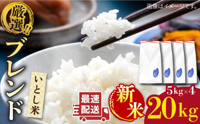 【年内発送】【令和7年産新米】いとし米 厳選ブレンド 20kg(糸島産) 糸島市 / 三島商店 [AIM078]