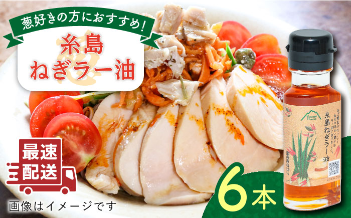 糸島ねぎラー油 6本 糸島市 / Carna ラー油 油 餃子 [ALA050]