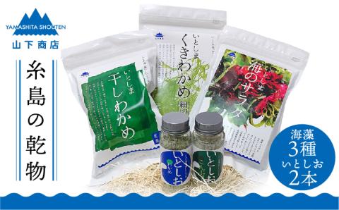 糸島の乾物 海藻3種＋「いとしお」2種セット【山下商店】 【いとしまごころ】 [ANA007]