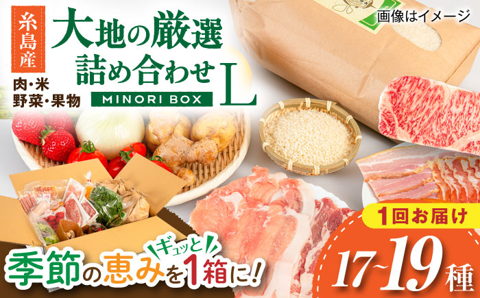 【年内発送】糸島産 肉 米 野菜 果物 厳選詰め合わせ MINORI BOX Lサイズ 糸島市 / emma.Inc / 米 肉 野菜 果物 詰め合わせ [AOP015]