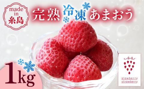 【先行受付】完熟冷凍あまおう 1kg【2026年3月中旬より順次発送】糸島市 / slowberry strawberry [APJ006] あまおう いちご 果物