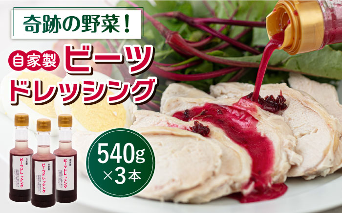 ビーツドレッシング ３本 セット 糸島市/ 農園カフェ 風天 [ASN001] ビーツ 調味料