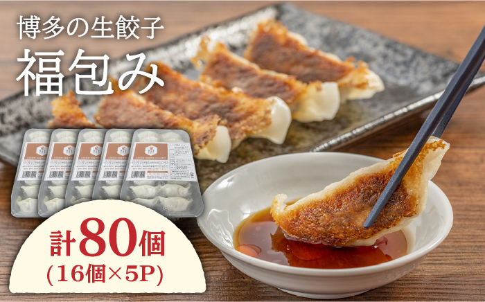 博多の生餃子 福包み（16個入り×5パック）≪糸島市≫【福包み】餃子/生餃子/華豚 [AUI006]
