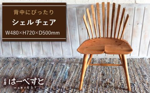 シェルチェア ≪糸島≫【工房はーべすと】木工家具/クラフト/作家/ダイニング/イス/椅子 [AYA003]