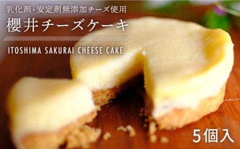 無添加チーズの櫻井チーズケーキ[5個入り]糸島手作り工房 爽風 