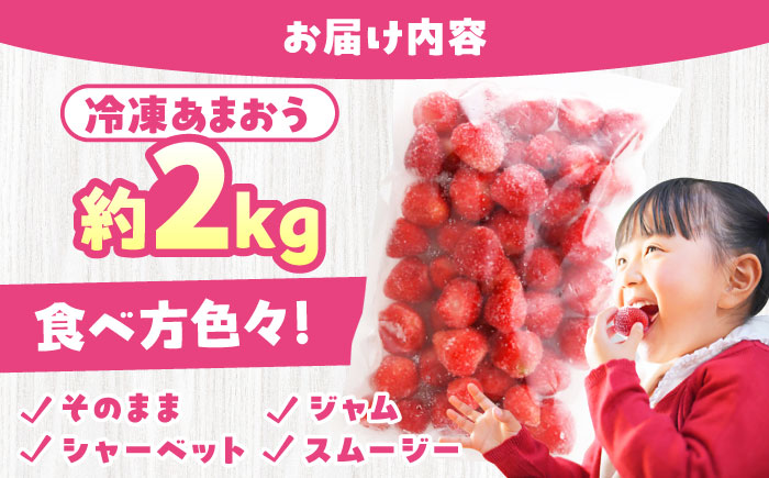 冷凍あまおう（いちご）約２kg＜一般社団法人地域商社ふるさぽ＞ 那珂川市 [GBX252]