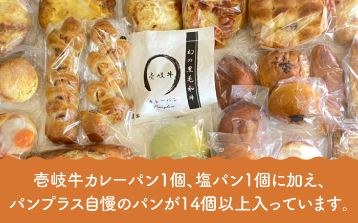 パン 詰め合わせパック（計15個以上/壱岐牛 カレーパン1個入）＜パンプラス＞那珂川市 パン ぱん [GCQ004]