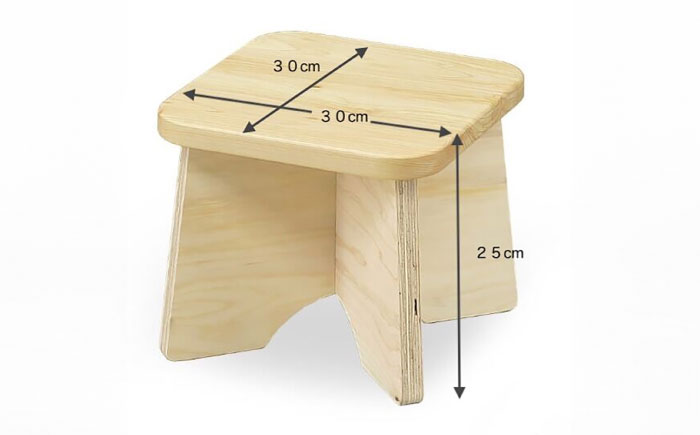 キッズチェアー　しかく型H＜株式会社ENsower＞那珂川市 [GFA007]