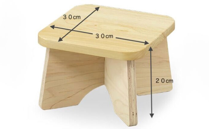 キッズチェアー　しかく型S＜株式会社ENsower＞那珂川市 [GFA008]