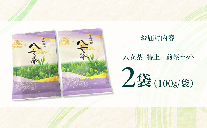 八女茶【特上】煎茶セット　100g×2袋 ＜木村食品＞ 那珂川市 [GFW069]