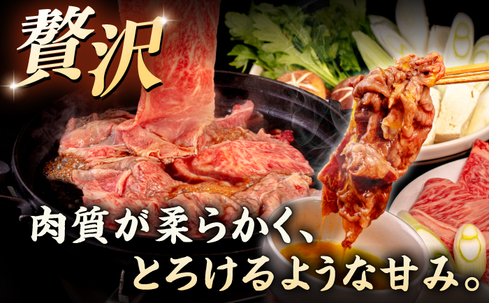 博多和牛 肩ロース うす切り 600g すき焼きのタレ付 ＜ヒサダヤフーズ＞那珂川市  黒毛和牛 牛肉 スライス [GFY016]