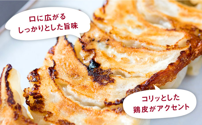 【全3回定期便】平飼いで育った元気な鶏！ 金太郎鶏 ぎょうざ（25個×5袋セット）＜有限会社 フジノ香花園＞那珂川市 [GAM014]