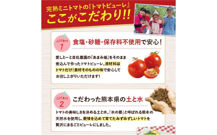 完熟ミニトマト（あまみ姫）無添加 トマトピューレ5袋入り＜株式会社愛しとーと＞那珂川市 [GBA037]