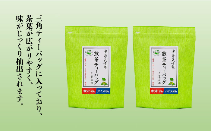 八女茶産地直送！ 中島製茶本舗 ご家庭用 煎茶 ティーバッグ 100パック＜一般社団法人地域商社ふるさぽ＞那珂川市 飲料 お茶 茶 [GBX019]