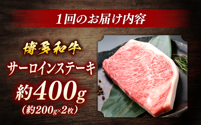 博多和牛　サーロインステーキ　定期便全5回＜一般社団法人地域商社ふるさぽ＞ 那珂川市 [GBX168]