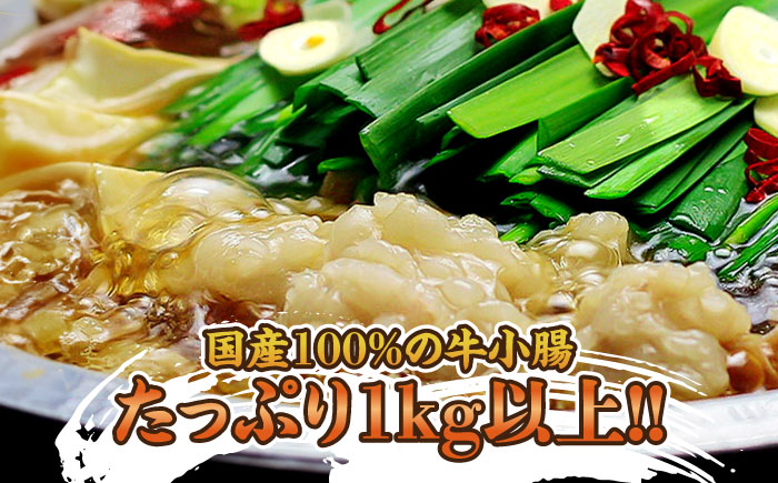 国産牛もつ1kgオーバー！九州醤油もつ鍋 10人前＜株式会社ベネフィス＞那珂川市 [GED045]